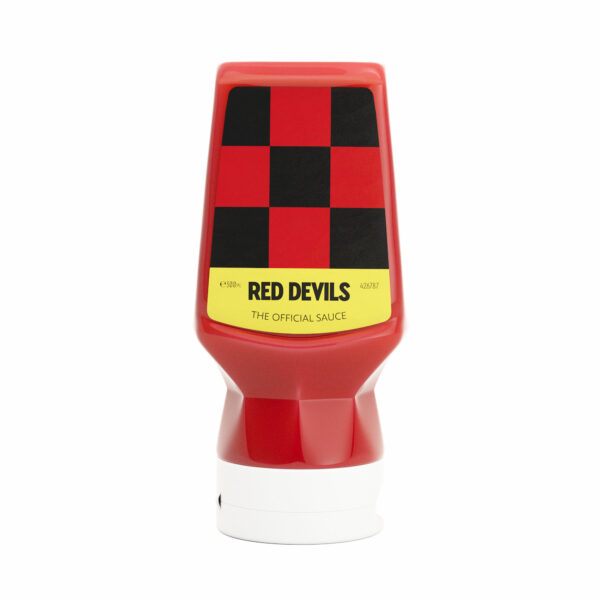 BK Red Devils Saus 300 ml is het recept van ketjep ketchup met een vleugje kerrie, in samenwerking met de Koninklijke Belgische Voetbalbond RBFA